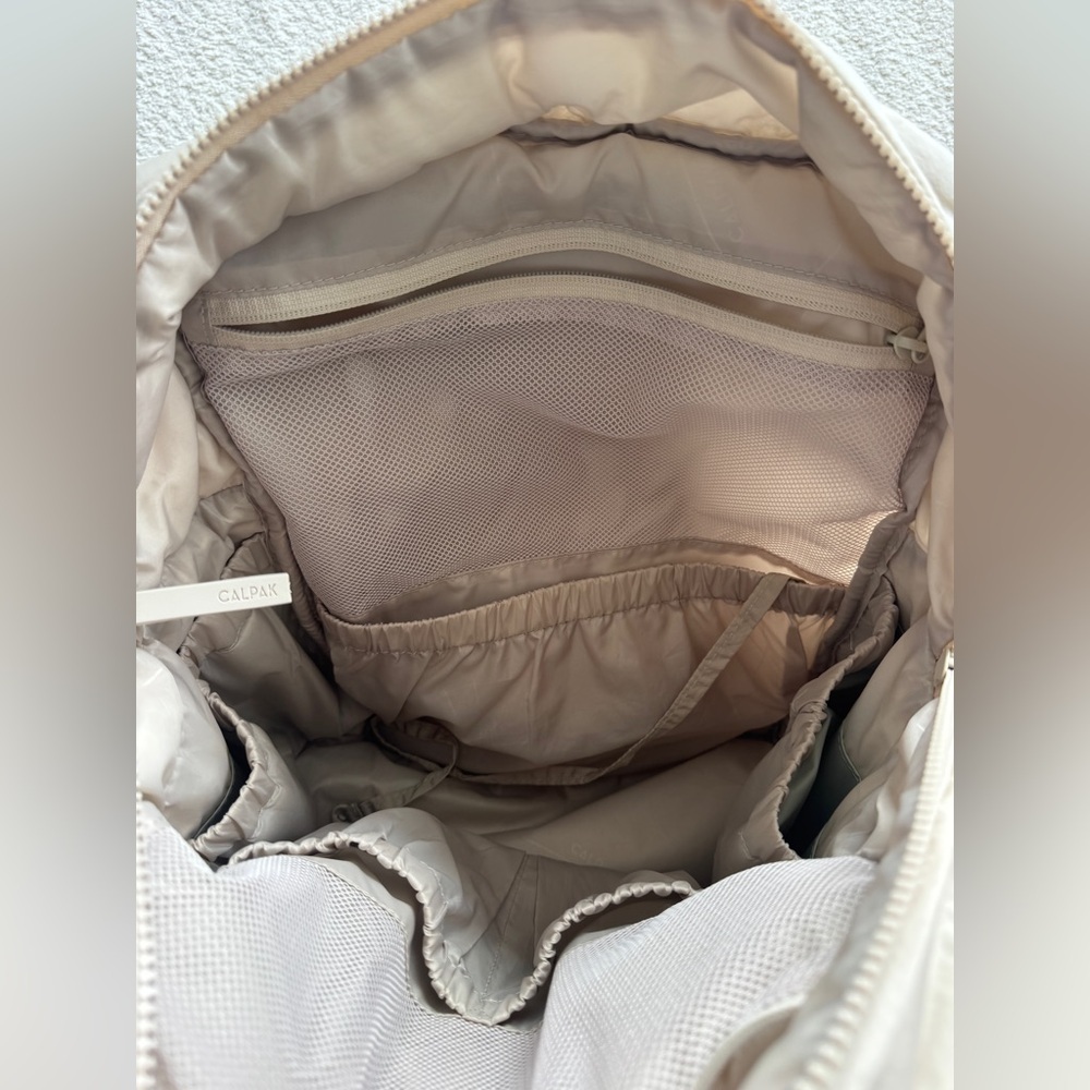 CALPAK Diaper Backpack with Laptop Sleeve in Oatmeal - Picture 10 of 10